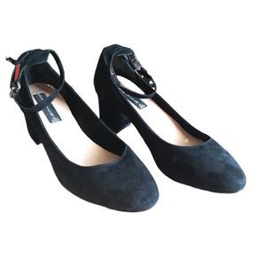 Steven by Steve Madden Leather Velvety Block Heel Mary Jane Size 8M
